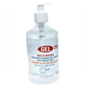 ÁLCOOL EM GEL 70% 500ML C/ VÁLVULA PUMP