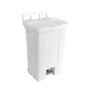 Cesto plástico quadrado 100l com pedal e rodas JSN