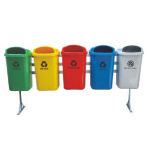 CONJUNTO PARA COLETA SELETIVA 5 CESTOS 50L JSN