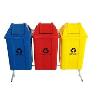 CONJUNTO PARA COLETA SELETIVA COM 3 CESTOS JSN