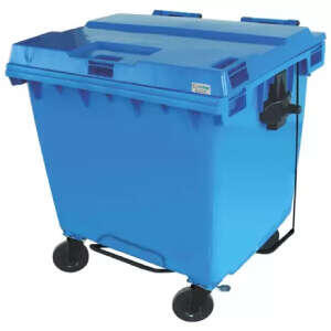 CONTAINER PLÁSTICO 1000L COM PEDAL JSN