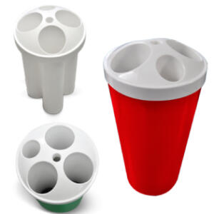 LIXEIRA DE COPOS 4 CAVIDADES BRALIMPIA