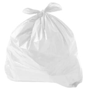 SACO BRANCO LEITOSO PARA LIXO MIARA