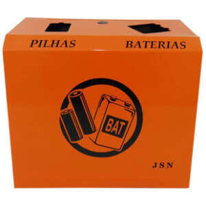 LIXEIRA PARA DESCARTE DE PILHAS E BATERIAS EM PINTURA ÉPOXI JSN
