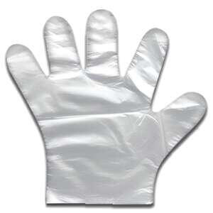 LUVA PLÁSTICA TRANSPARENTE